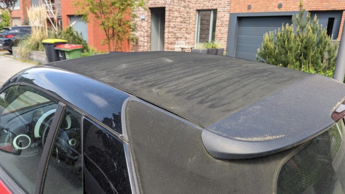 vermoostes Cabrio Verdeck
